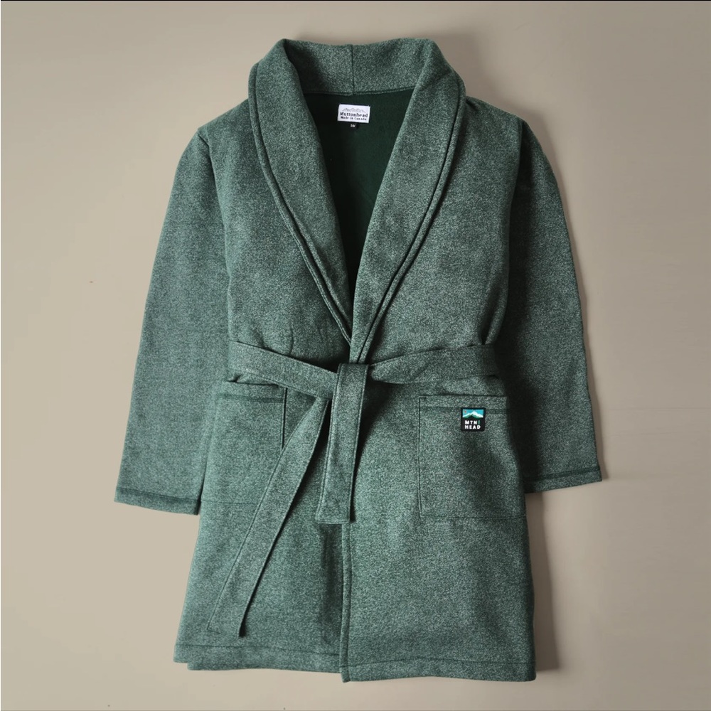 MUTTONHEAD Classic Robe - Heather Forest - Small/Medium + T-shirt Beanie & Socks